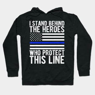 Thin Blue Line Shirt Police Flag Hero Hoodie